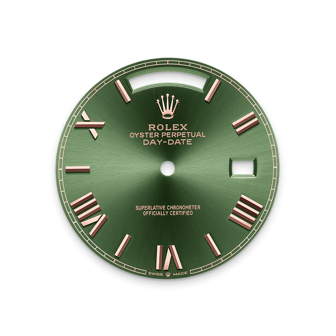 Rolex Rose Gold Day-Date - 40mm - Olive green - President