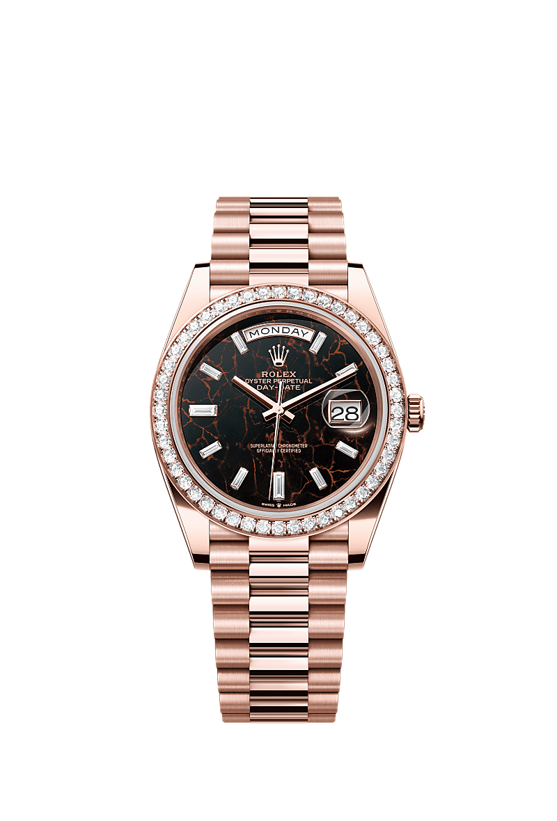 Rolex Rose Gold Day-Date - 40mm - Eisenkiesel Diamond Dial - President