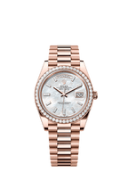 Rolex Rose Gold Day-Date - 40mm - White mother-of-pearl Diamond Dial - President