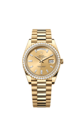 Rolex Yellow Gold Day-Date - 40mm - Champagne-colour Diamond Dial - President