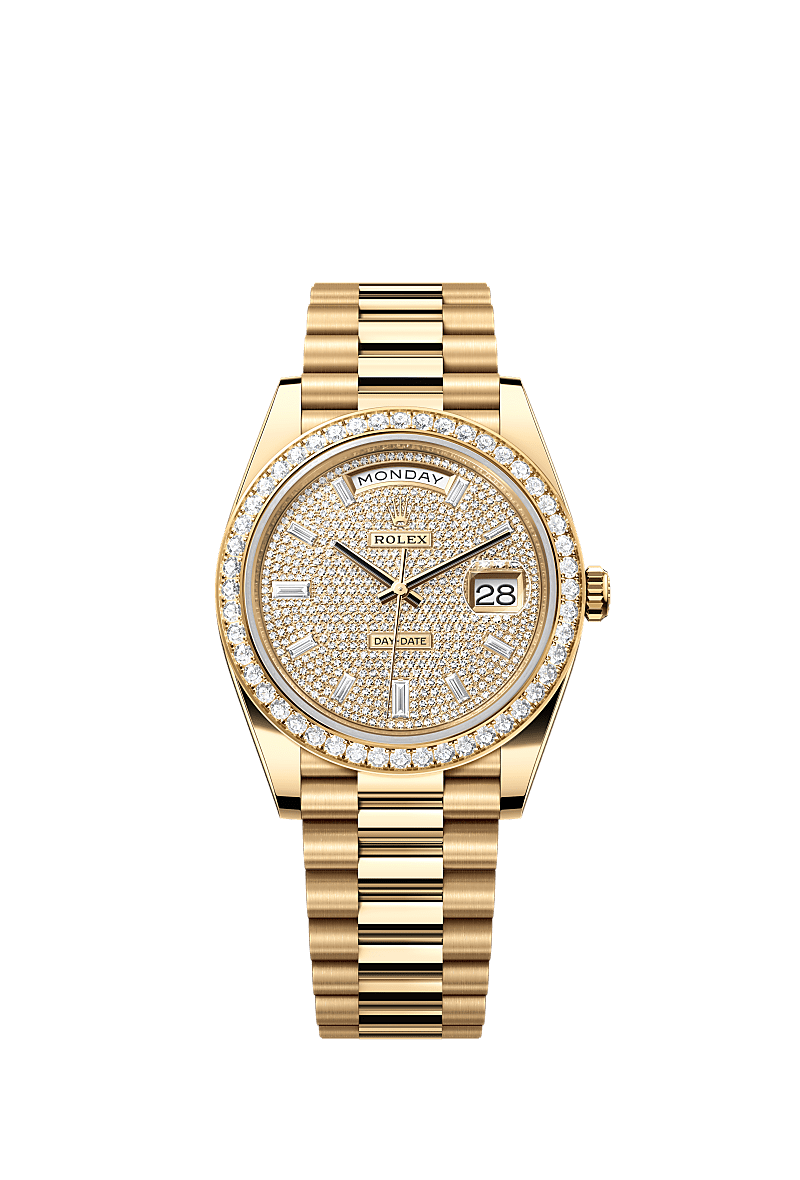 Rolex Yellow Gold Day-Date - 40mm - Diamond-paved - President