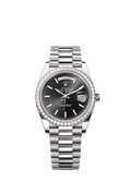 Rolex White Gold Day-Date - 40mm - Bright black - President