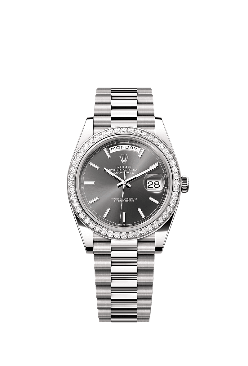 Rolex White Gold Day-Date - 40mm - Slate - President