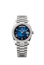 Rolex White Gold Day-Date - 40mm - Blue ombré - President