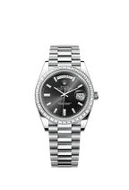 Rolex Platinum Day-Date - 40mm - Bright black Diamond Dial - President