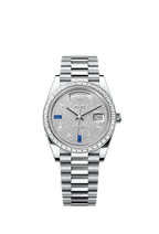 Rolex Platinum Day-Date - 40mm - Paved with diamonds and sapphires - President