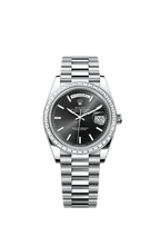 Rolex Platinum Day-Date - 40mm - Bright black - President