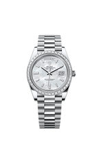 Rolex Platinum Day-Date - 40mm - White mother-of-pearl Diamond Dial - President