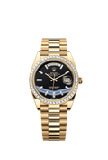 Rolex Yellow Gold Day-Date - 40mm - Onyx Diamond Dial - President