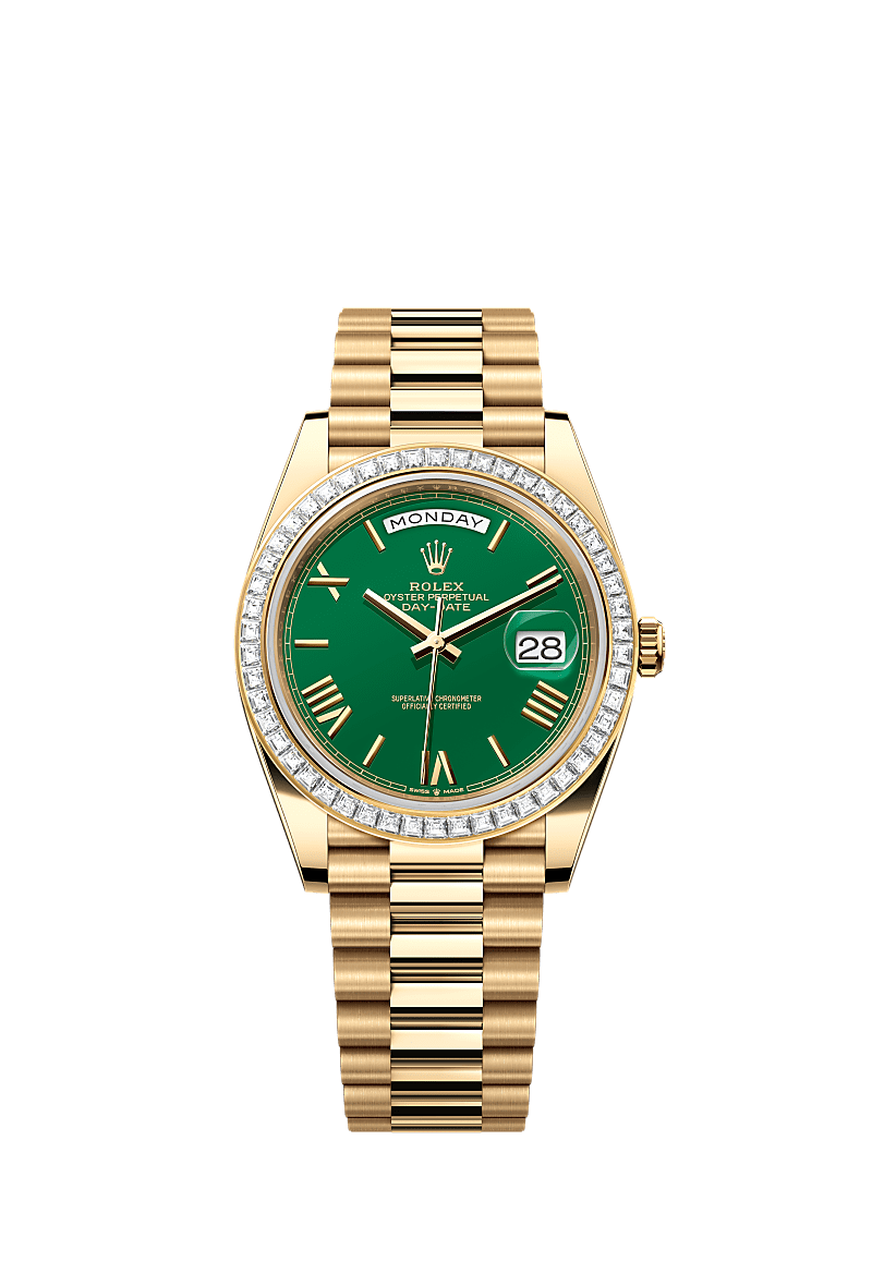 Rolex Yellow Gold Day-Date - 40mm - Green - President