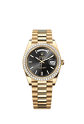 Rolex Yellow Gold Day-Date - 40mm - Bright black - President