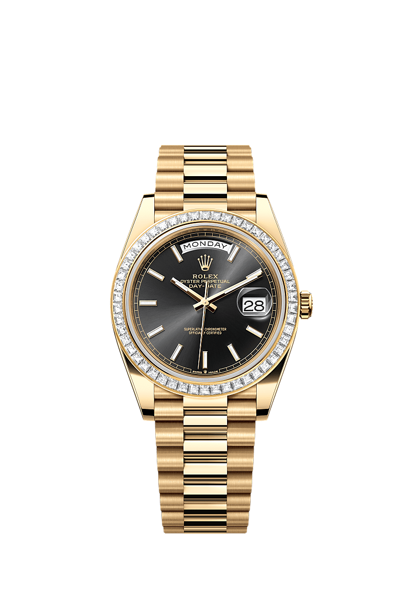 Rolex Yellow Gold Day-Date - 40mm - Bright black - President