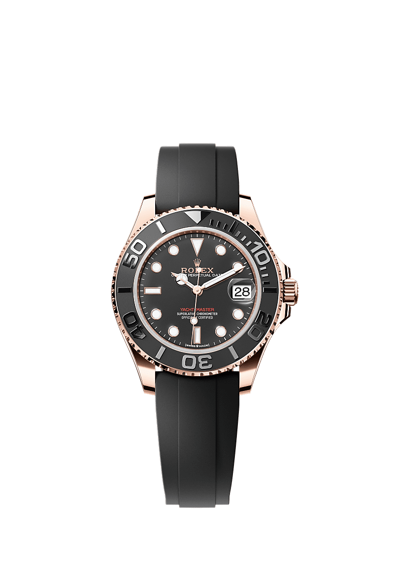 Rolex Rose Gold Yacht-Master - 37 mm - Intense black