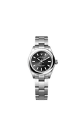 Rolex Stainless Steel Oyster Perpetual - 28mm - Bright black