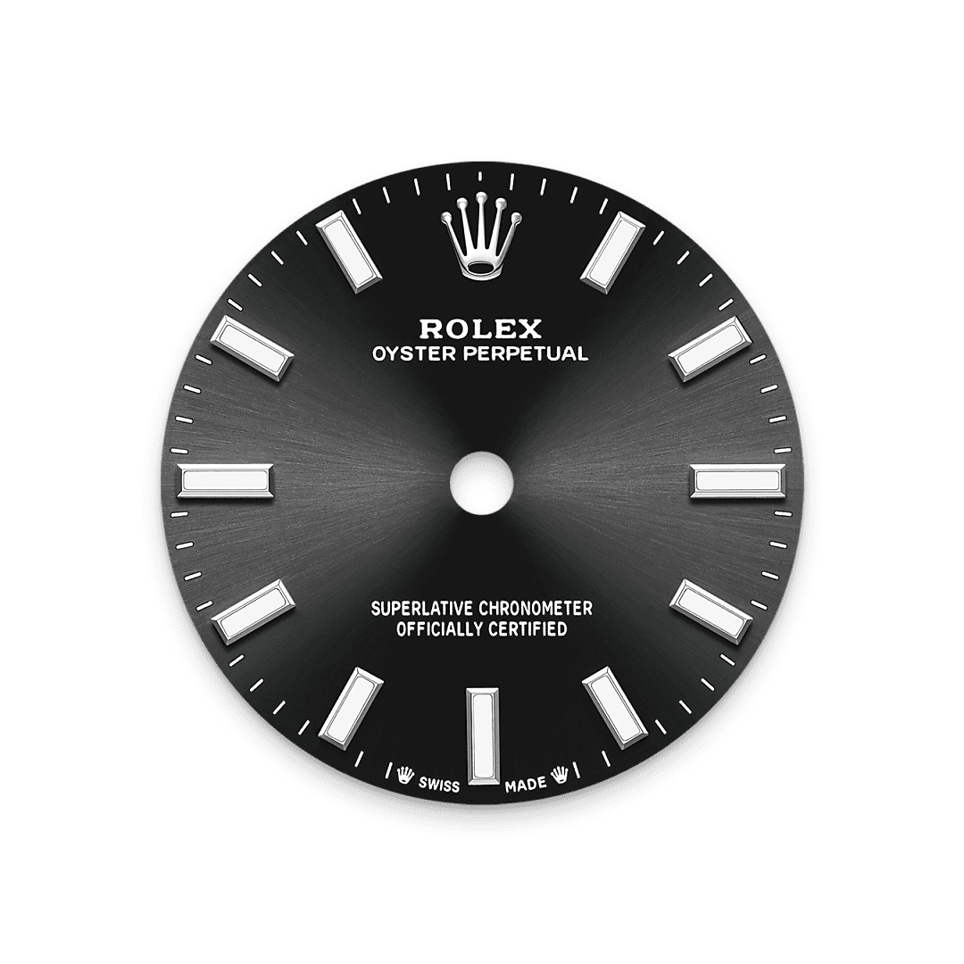 Rolex Stainless Steel Oyster Perpetual - 28mm - Bright black