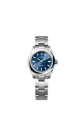 Rolex Stainless Steel Oyster Perpetual - 28mm - Bright blue
