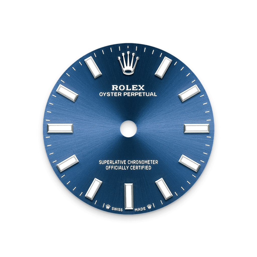 Rolex Stainless Steel Oyster Perpetual - 28mm - Bright blue