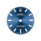 Rolex Stainless Steel Oyster Perpetual - 28mm - Bright blue