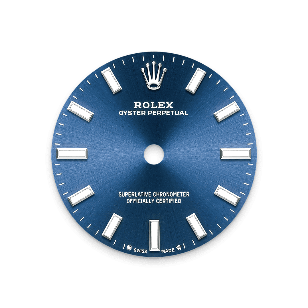 Rolex Stainless Steel Oyster Perpetual - 28mm - Bright blue