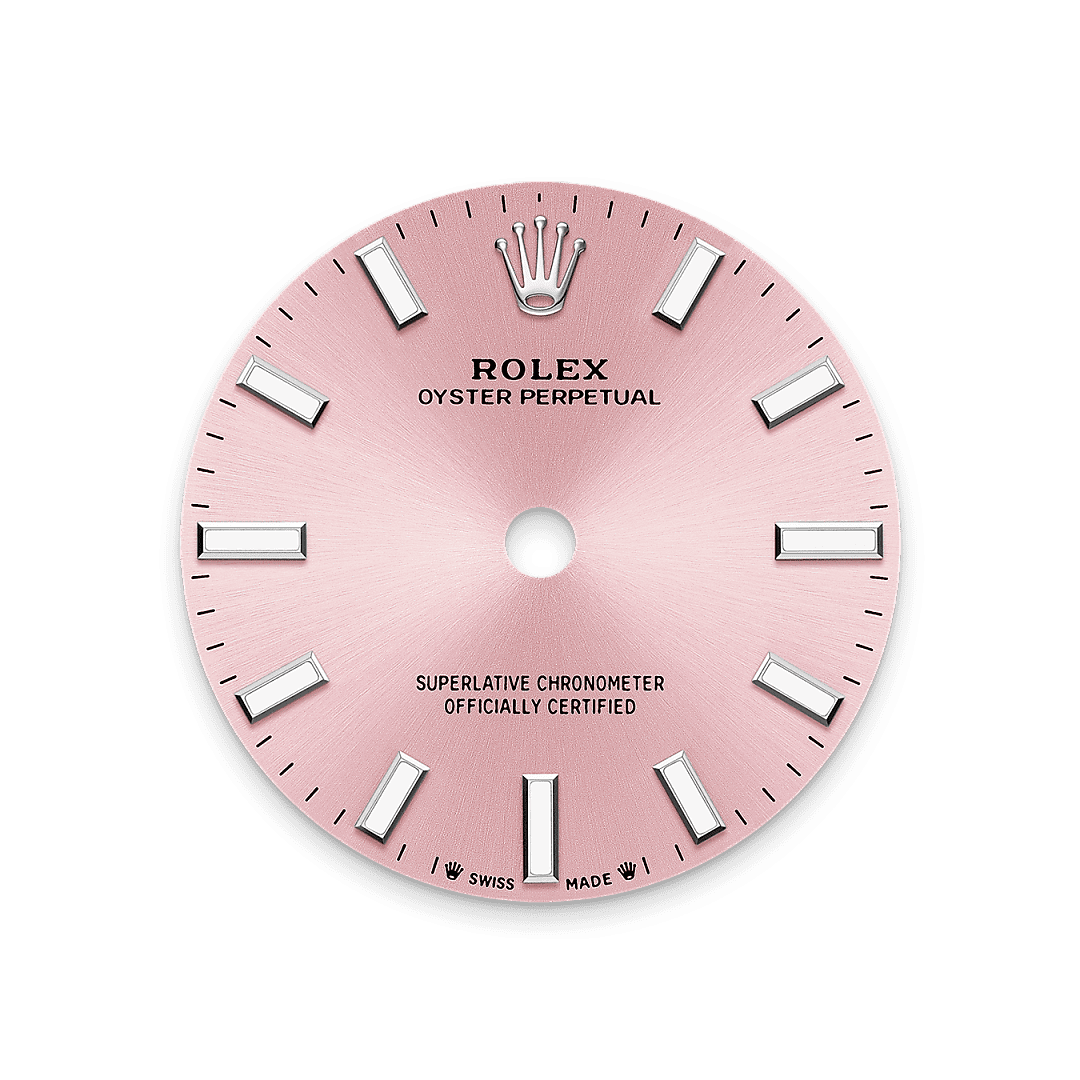 Rolex Stainless Steel Oyster Perpetual - 28mm - Pink - Oyster