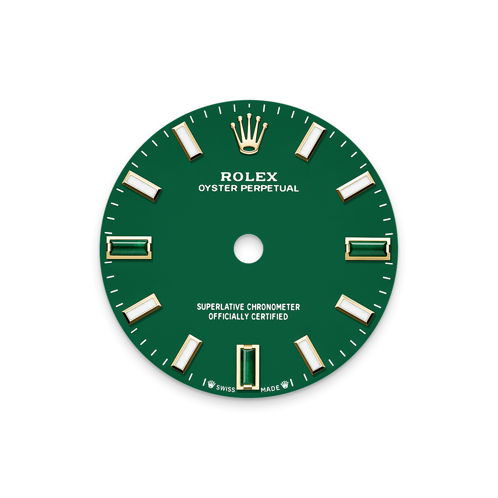 Oyster Perpetual green stone dial