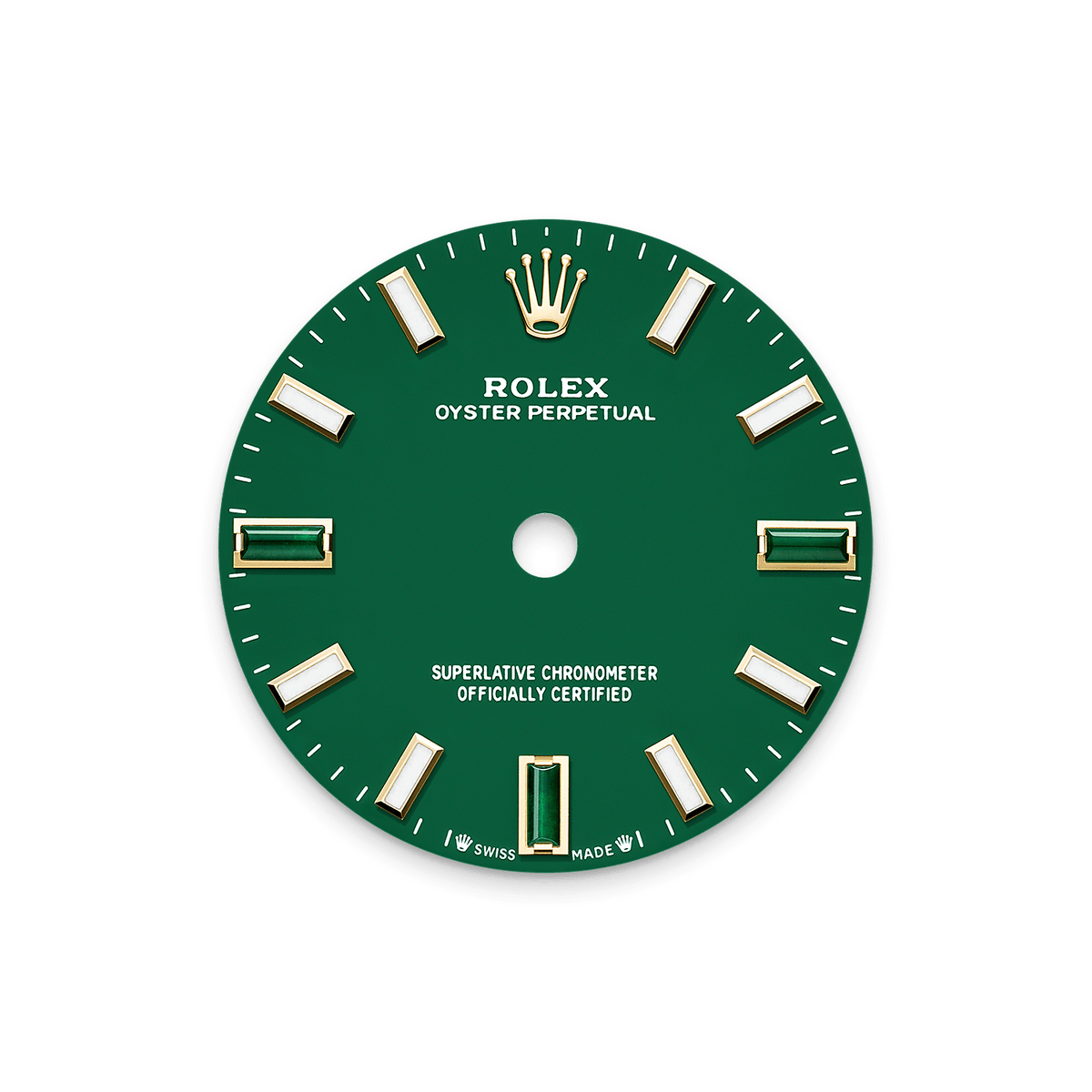 Oyster Perpetual green stone dial