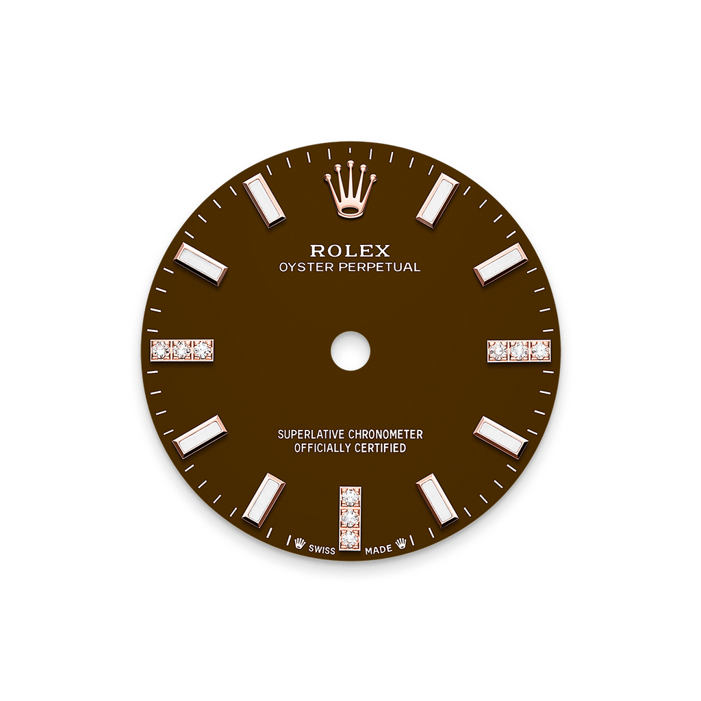 Oyster Perpetual brown stone diamond dial