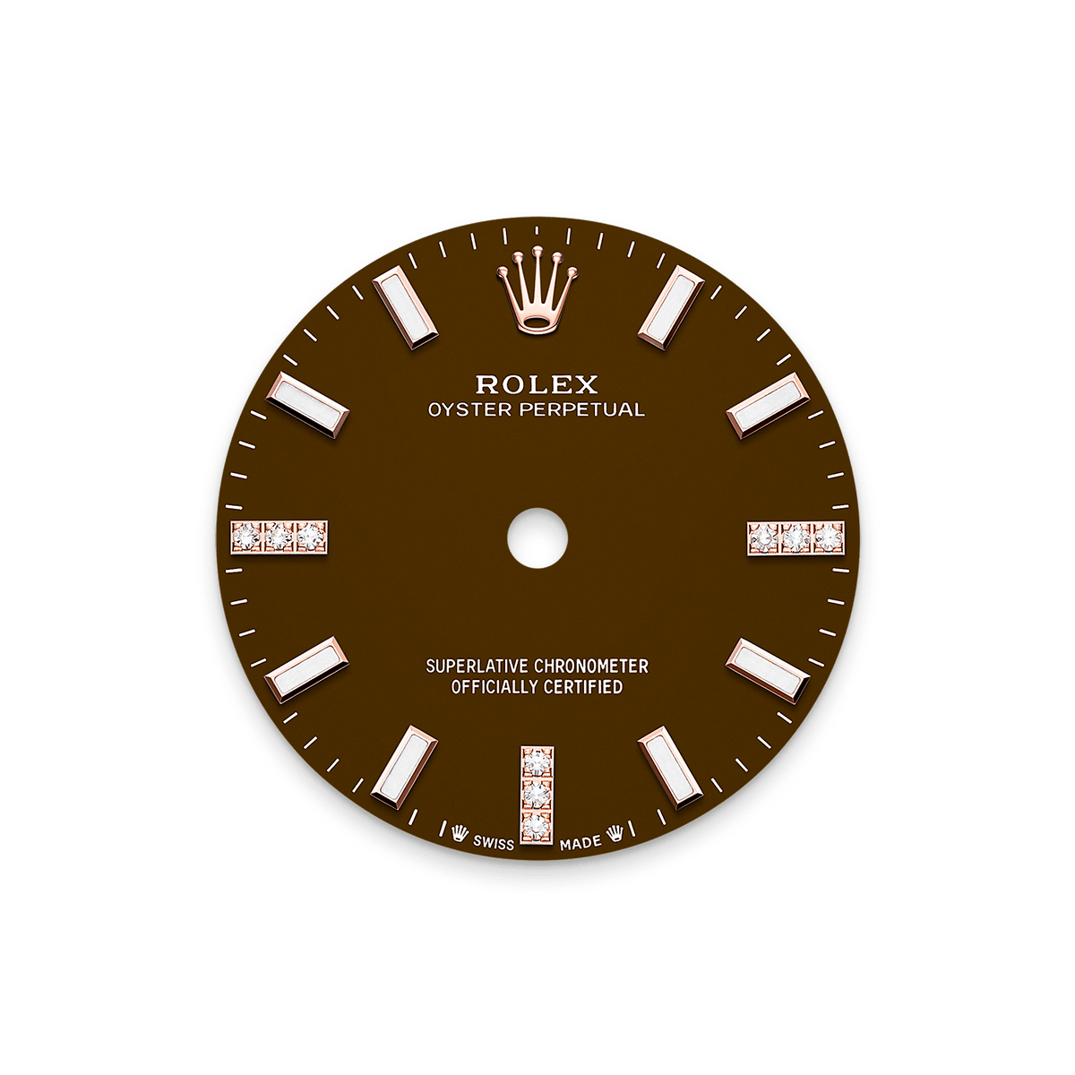 Oyster Perpetual brown stone diamond dial