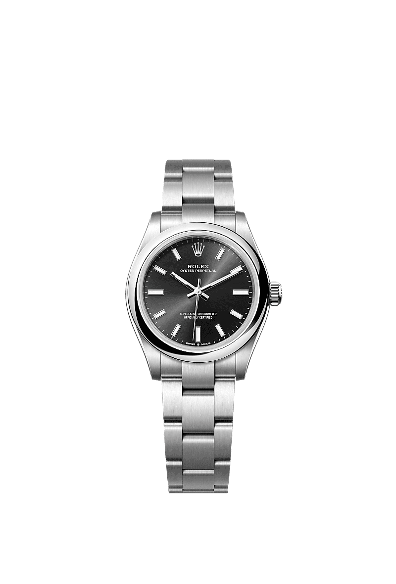 Rolex Stainless Steel Oyster Perpetual - 31mm - Bright black - Oyster