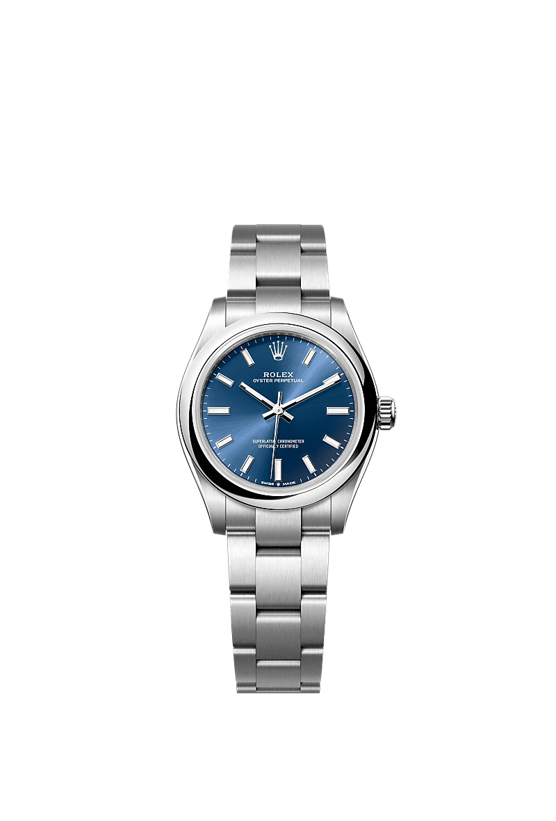 Rolex Stainless Steel Oyster Perpetual - 31mm - Bright blue - Oyster