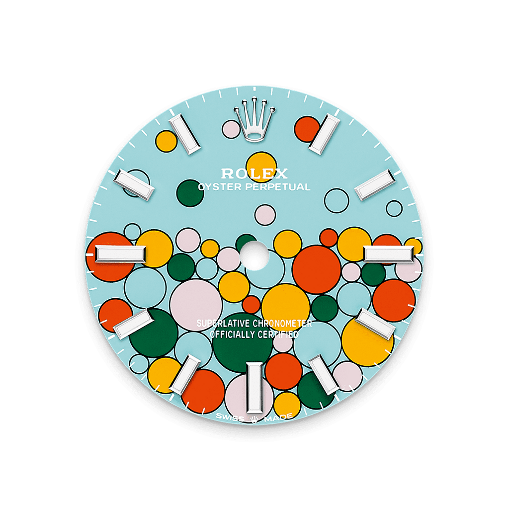 Rolex Stainless Steel Oyster Perpetual - 31mm - Turquoise blue, Celebration motif