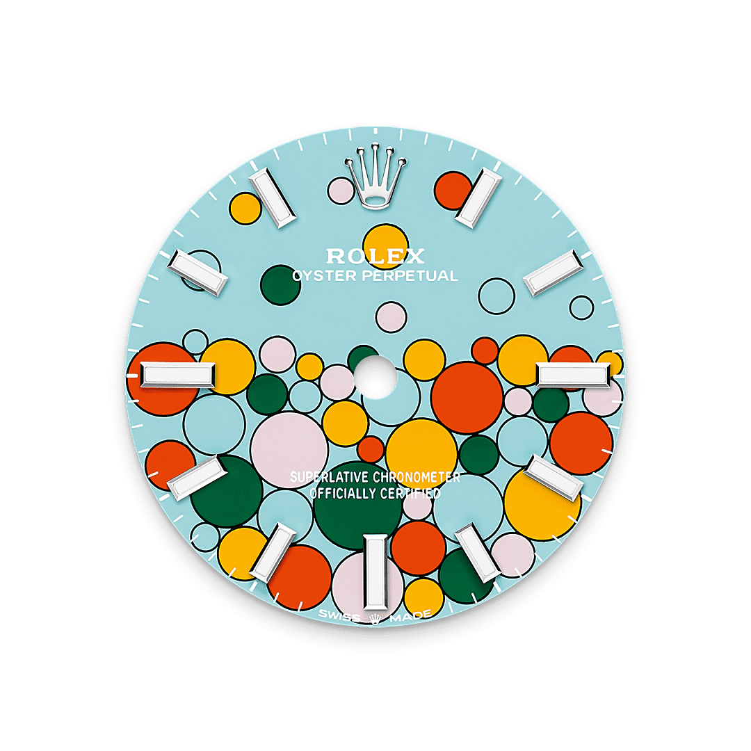 Rolex Stainless Steel Oyster Perpetual - 31mm - Turquoise blue, Celebration motif