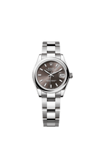 Rolex Stainless Steel Datejust - 31mm - Dark grey - Oyster