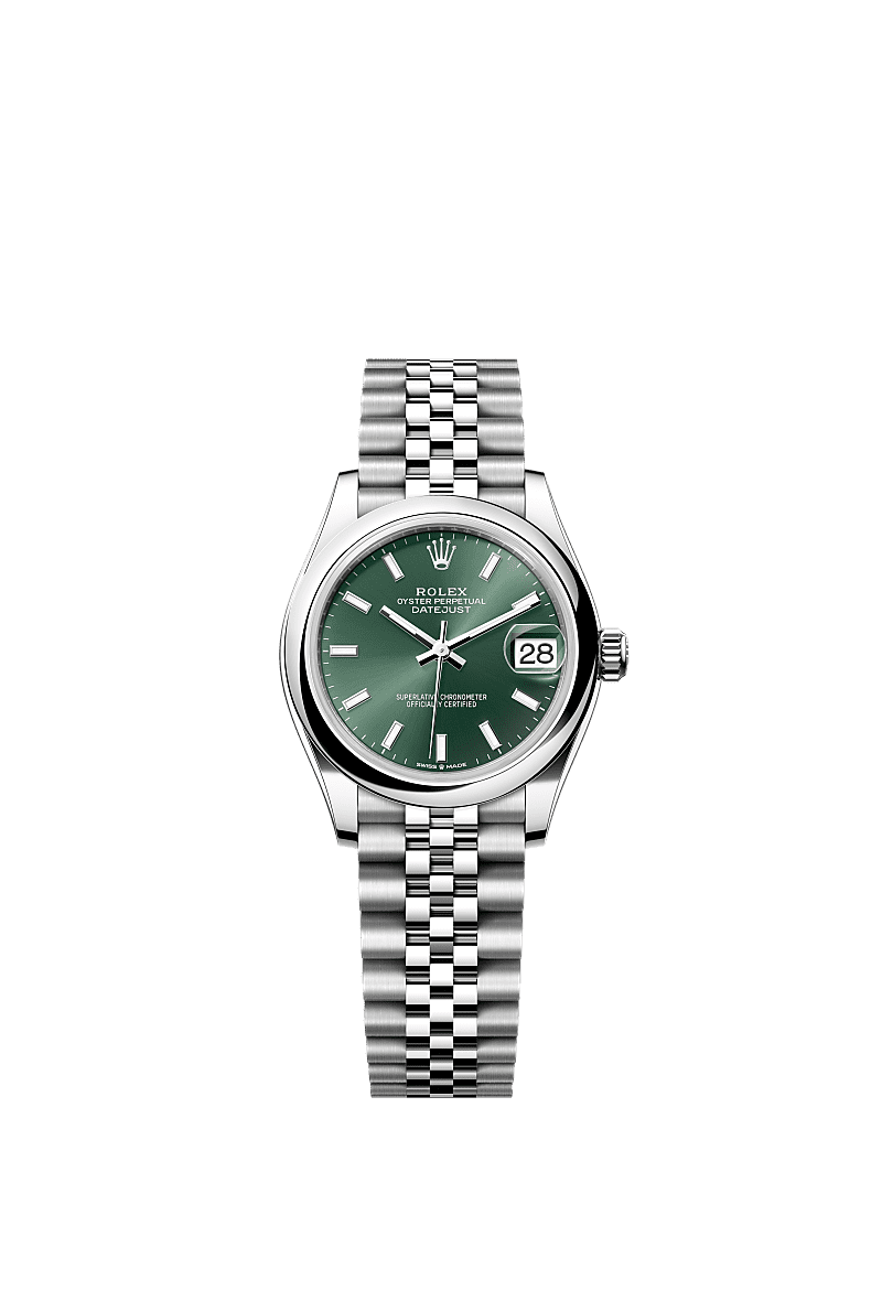 Rolex Stainless Steel Datejust - 31mm - Mint green - Jubilee