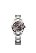 Rolex Stainless Steel Datejust - 31mm - Dark grey - Oyster