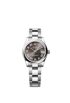 Rolex Stainless Steel Datejust - 31mm - Dark grey - Oyster