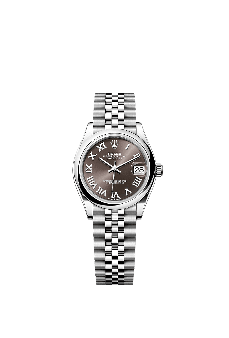 Rolex Stainless Steel Datejust - 31mm - Dark grey - Jubilee