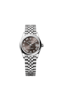 Rolex Stainless Steel Datejust - 31mm - Dark grey - Jubilee