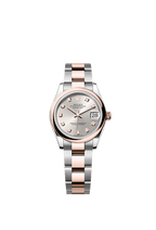Rolex Two-Tone (RG/SS) Datejust - 31mm - Silver Diamond Dial - Oyster