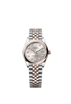 Rolex Two-Tone (RG/SS) Datejust - 31mm - Silver Diamond Dial - Jubilee