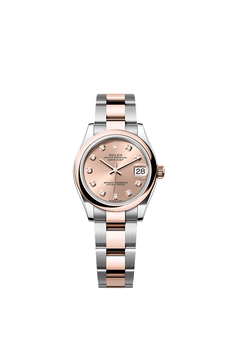 Rolex Two-Tone (RG/SS) Datejust - 31mm - Rosé-colour Diamond Dial - Oyster