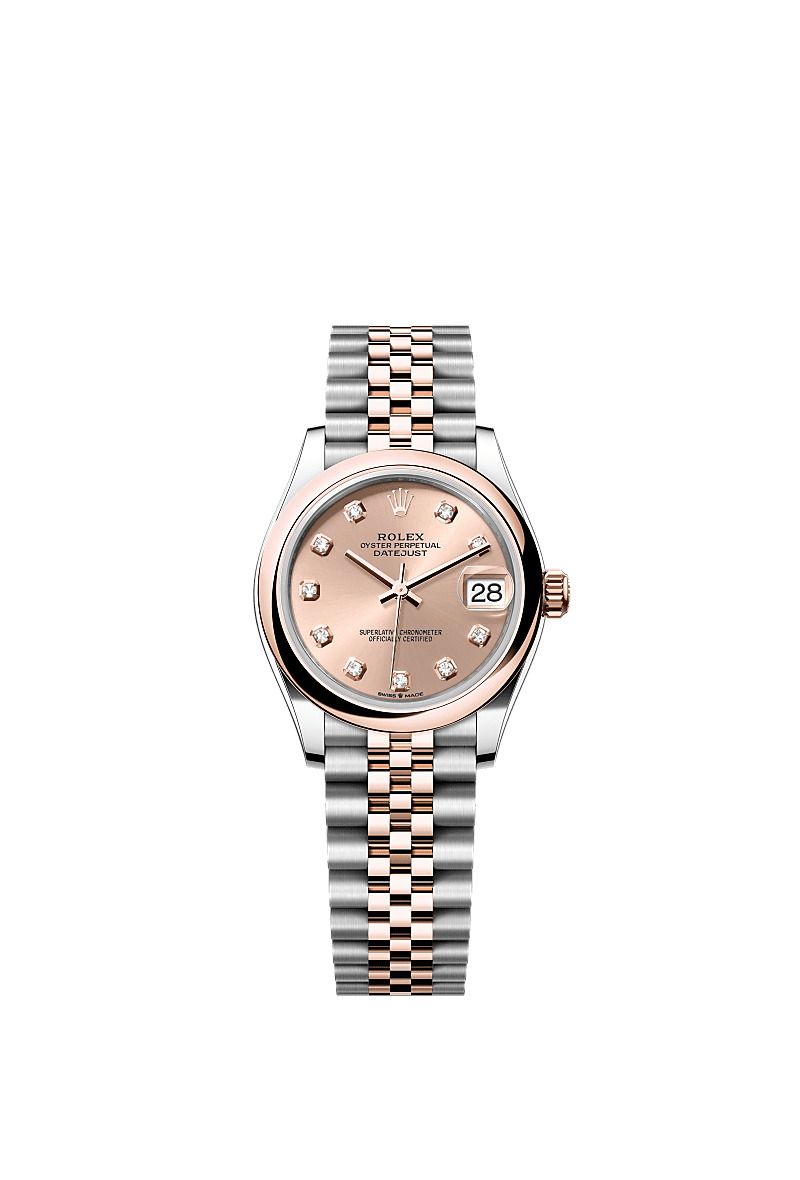 Rolex Two-Tone (RG/SS) Datejust - 31mm - Rosé-colour Diamond Dial - Jubilee