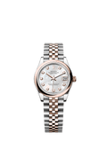 Rolex Two-Tone (RG/SS) Datejust - 31mm - White mother-of-pearl Diamond Dial - Jubilee