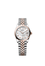 Rolex Two-Tone (RG/SS) Datejust - 31mm - White mother-of-pearl Diamond Dial - Jubilee
