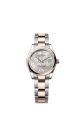 Rolex Two-Tone (RG/SS) Datejust - 31mm - Silver, floral motif Diamond Dial - Oyster