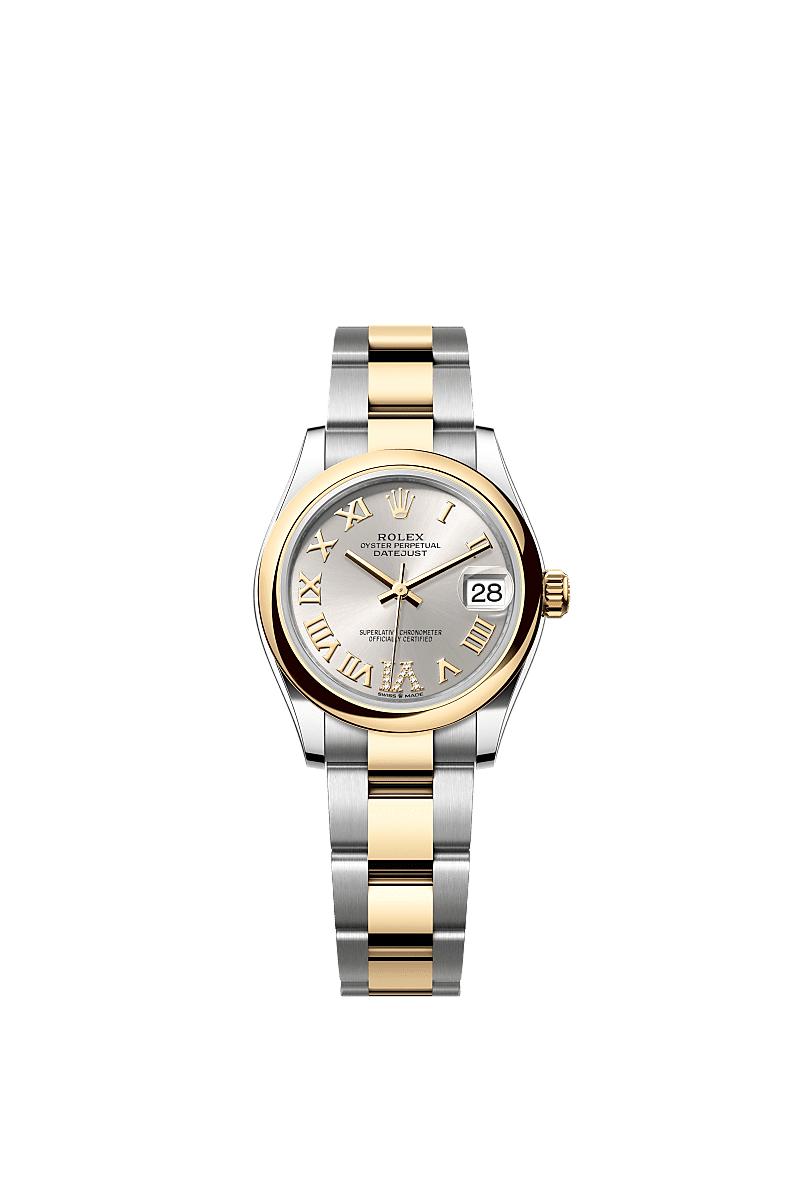 Rolex Two-Tone (YG/SS) Datejust - 31mm - Silver Diamond Dial - Oyster