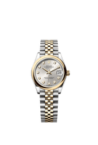 Rolex Two-Tone (YG/SS) Datejust - 31mm - Silver Diamond Dial - Jubilee