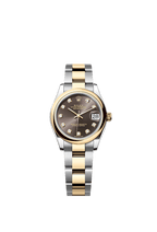Rolex Two-Tone (YG/SS) Datejust - 31mm - Dark grey Diamond Dial - Oyster