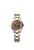 Rolex Two-Tone (YG/SS) Datejust - 31mm - Black mother-of-pearl Diamond Dial - Oyster