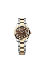 Rolex Two-Tone (YG/SS) Datejust - 31mm - Black mother-of-pearl Diamond Dial - Oyster